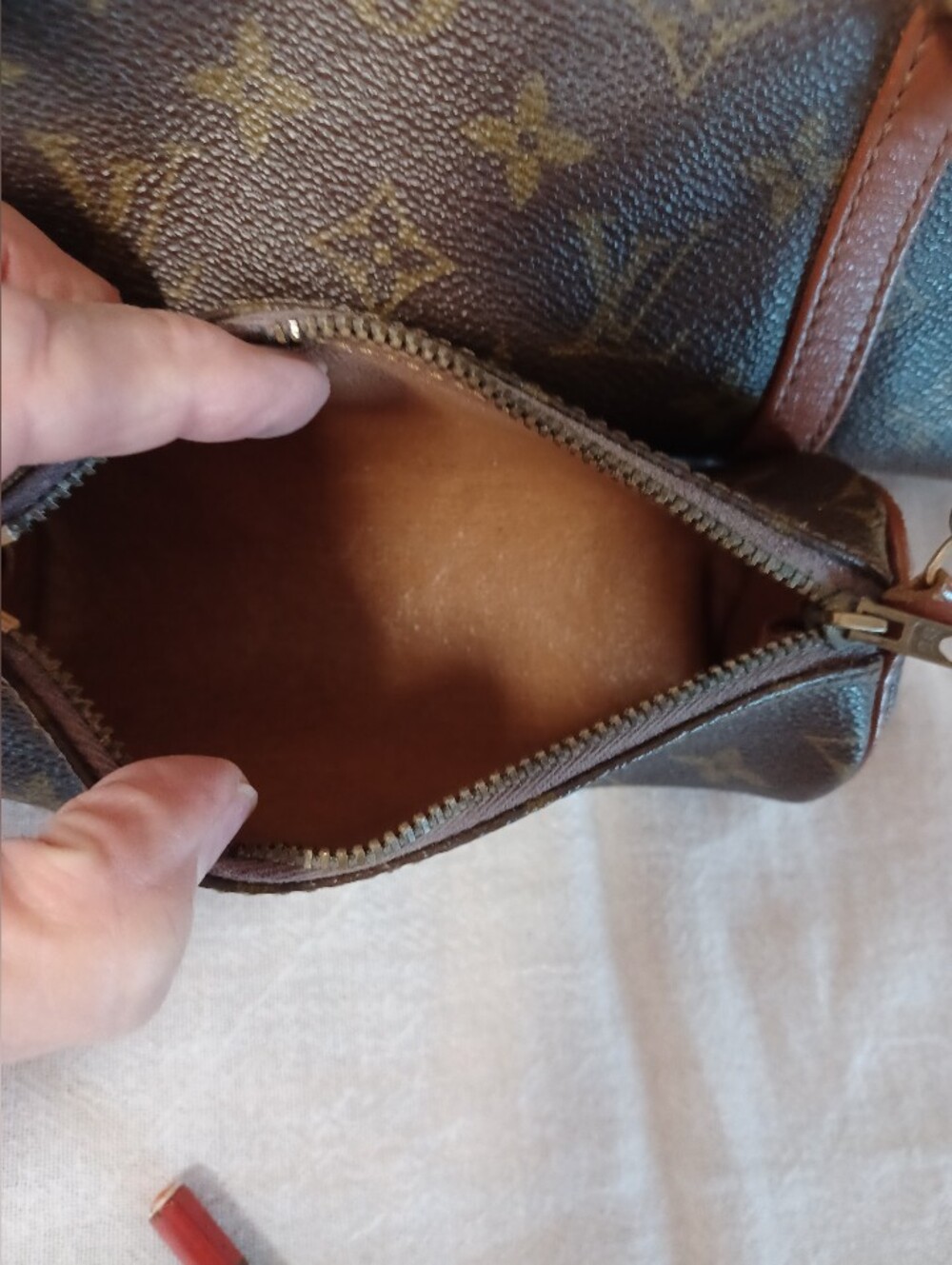 Auth Louis Vuitton Papillion w/pouch handbag purse Exc Vintage - Picture 2 of 10